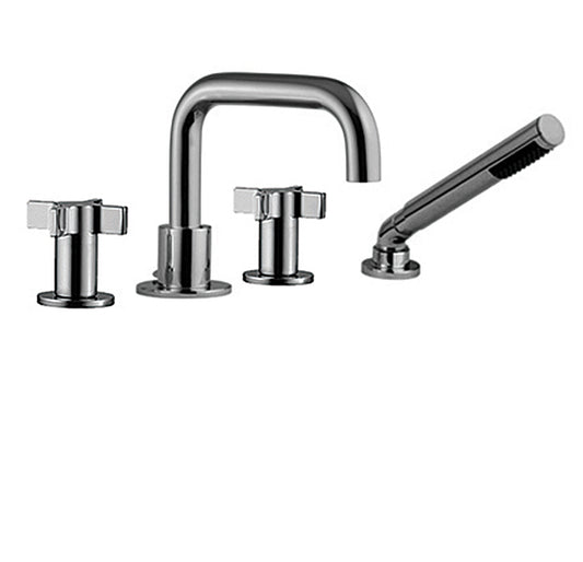 CABANO 83307 4 Piece deck mount tub filler with hand spray