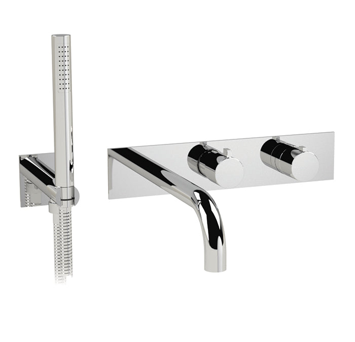 CABANO 89341T Thermostatic wall mount tub faucet with spray