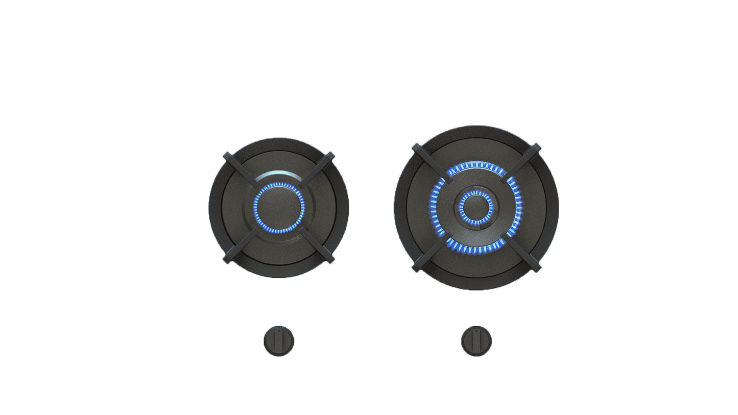 PITT BELY BELY2PT-NG, 2-Burner, Top Mounted Control Knobs, PRO Brass Burners, Natural Gas