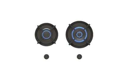 PITT BELY BELY2PT-NG, 2-Burner, Top Mounted Control Knobs, PRO Brass Burners, Natural Gas