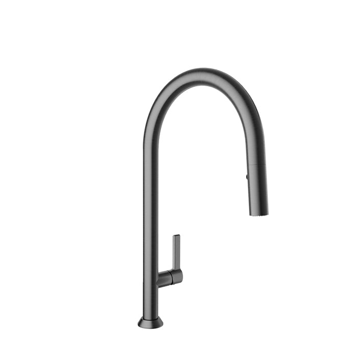 BARIL CUI-9335-02L High Single Hole Kitchen Faucet With 2-Function Pull-Down Spray