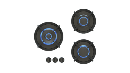 PITT CIMA CIMA3PT-NG, 3-Burner, Top Mounted Control Knobs, PRO Brass Burners, Natural Gas