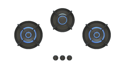 PITT COLO COLO3PT-NG, 3-Burner, Top Mounted Control Knobs, PRO Brass Burners, Natural Gas