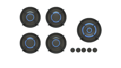 PITT EBEKO EBEKO5PT-NG, 5-Burner, Top Mounted Control Knobs, PRO Brass Burners, Natural Gas