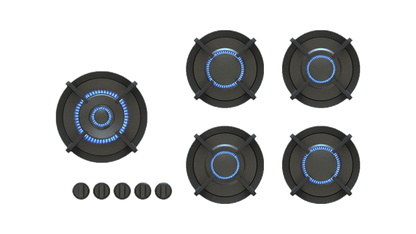 PITT ENEP ENEP5PT-NG, 5-Burner, Top Mounted Control Knobs, PRO Brass Burners, Natural Gas