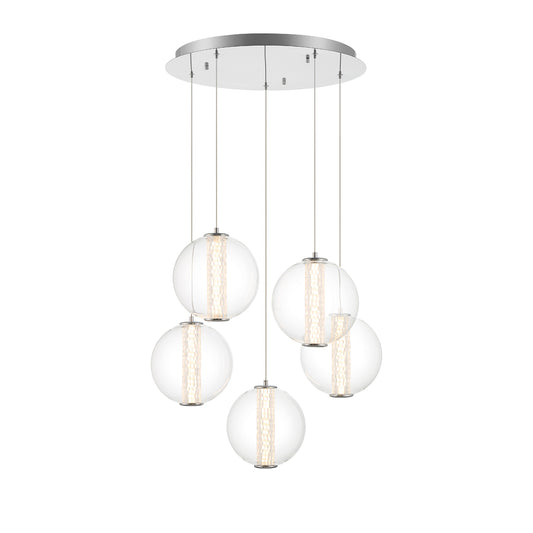 EUROFASE 45737 5-Light 26in Integrated Led Multi Drop Chandelier