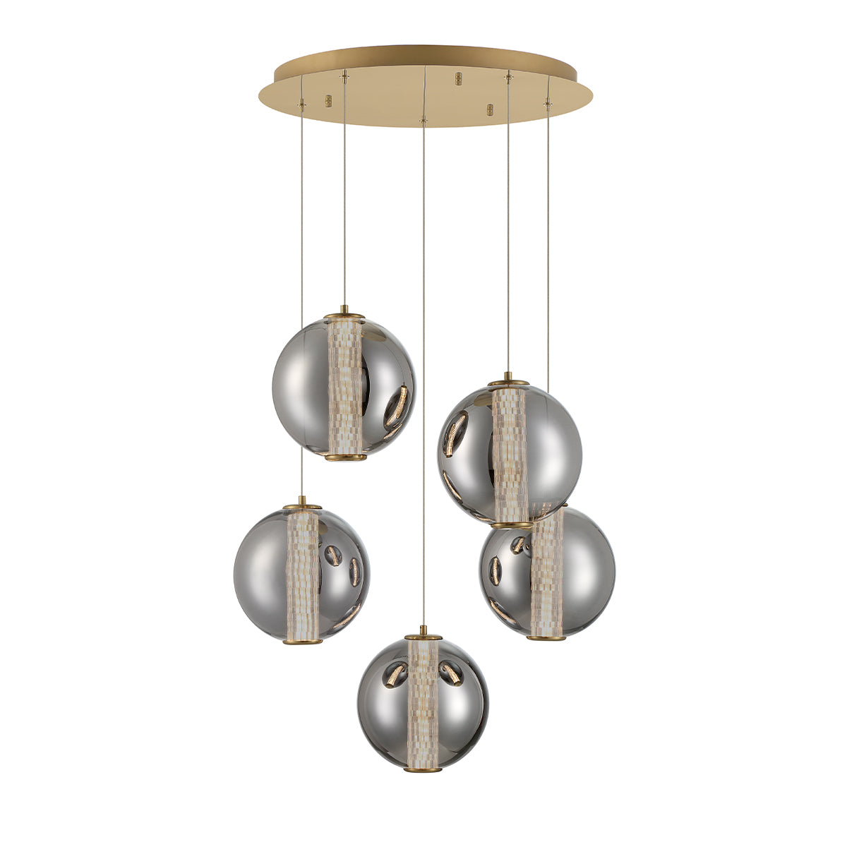 EUROFASE 45737 5-Light 26in Integrated Led Multi Drop Chandelier