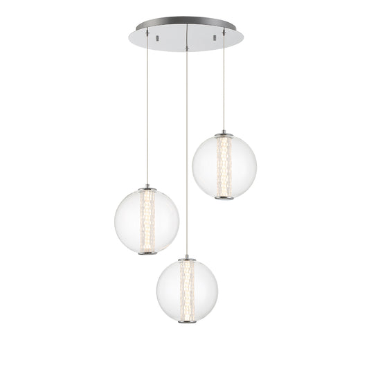 EUROFASE 45736 3-Light 21in Integrated Led Multi Drop Chandelier