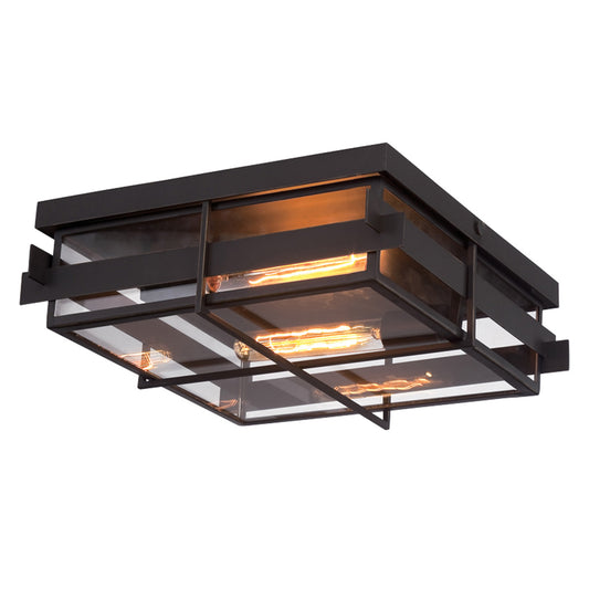 EUROFASE 28055 2-Light 14in Outdoor Flush Mount