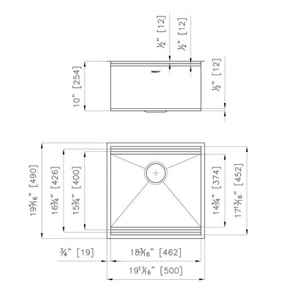 Foster 1014310 LEONARDO 33"X20" U/M AISI 316