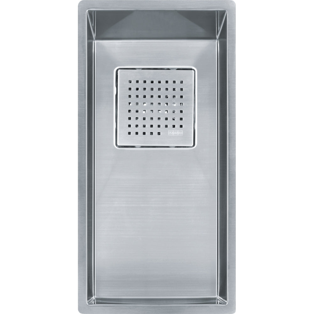 FRANKE PKX1108-S PEAK UM 16G SS SGL 12CAB WITH STRAINER BASKET STAINLESS STEEL SINK