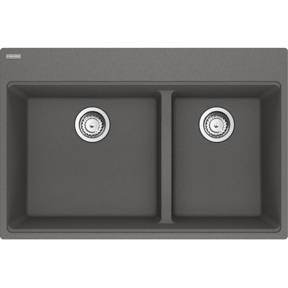 FRANKE MAG6601812LD MARIS TM GRN DBL 36CAB - LOW DIVIDE WITH STRAINER BASKET GRANITE COMPOSITE SINK