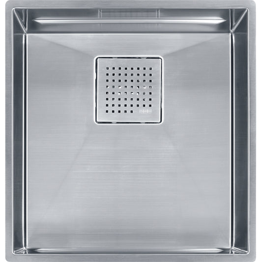 FRANKE PKX11016-S PEAK UM 16G SS SGL 21CAB WITH STRAINER BASKET STAINLESS STEEL SINK