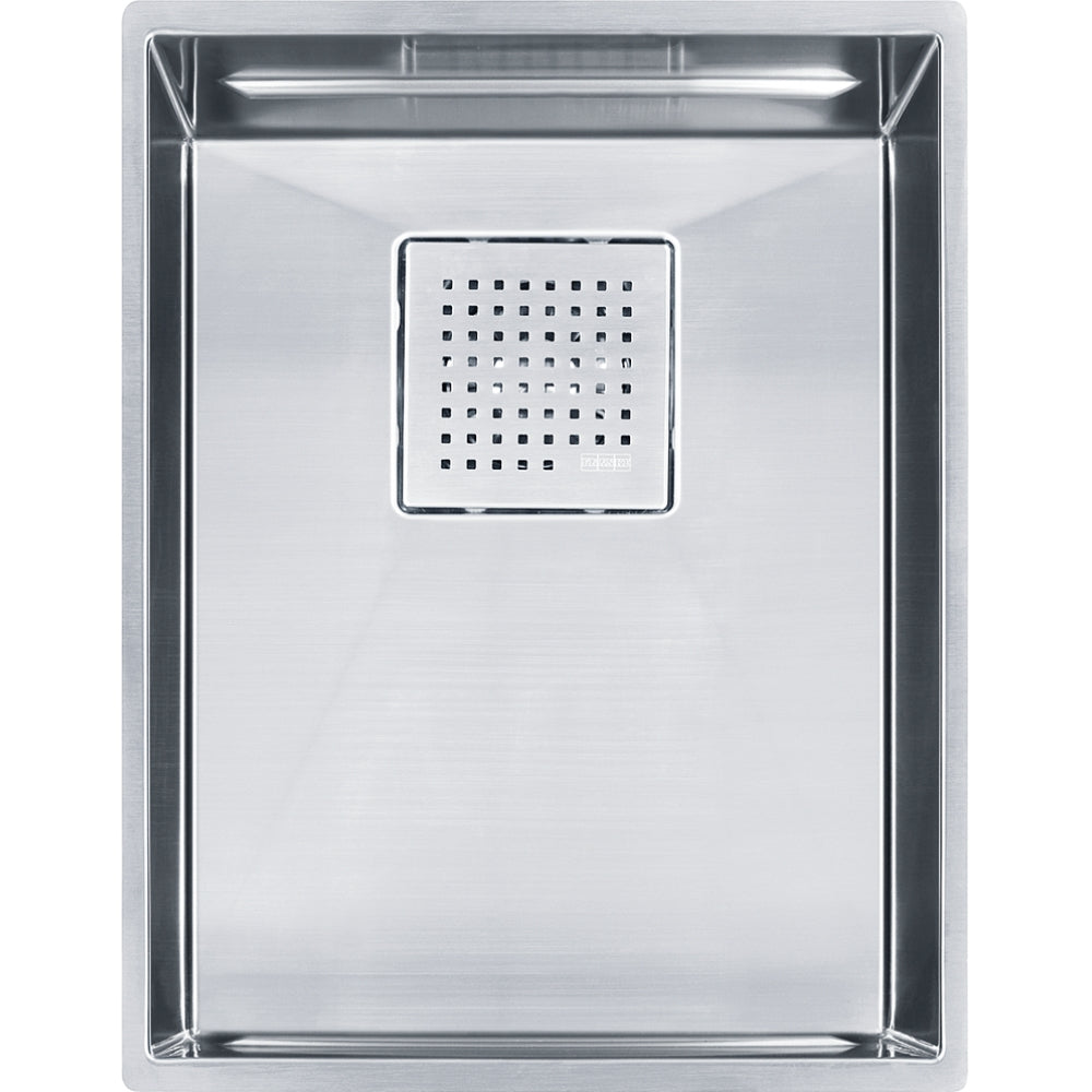 FRANKE PKX11013-S PEAK UM 16G SS SGL 18CAB WITH STRAINER BASKET STAINLESS STEEL SINK