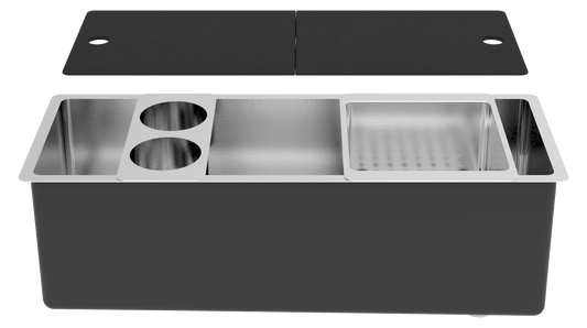 ZOMODO PRC620K-BK 26" Party Bar Station and Trough Sink with Accessories