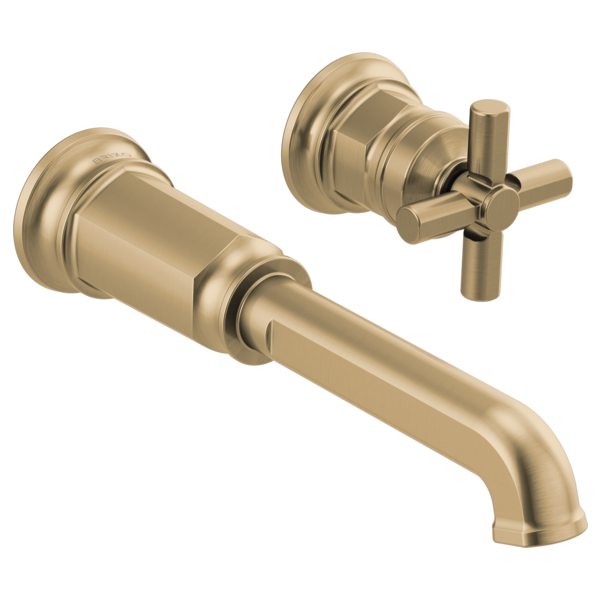 BRIZO INVARI T65776LF Two-Hole, Single-Handle Wall Mount Lavatory Faucet - Cross Handle 1.2 GPM