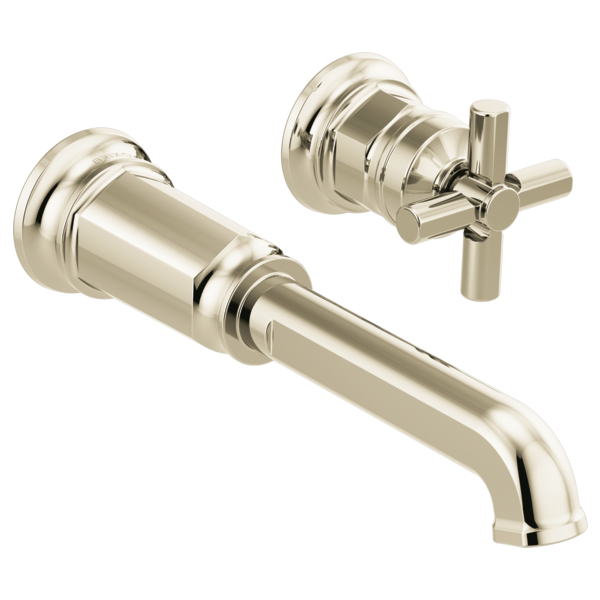 BRIZO T65776LF Two-Hole, Single-Handle Wall Mount Lavatory Faucet - Cross Handle 1.5 GPM