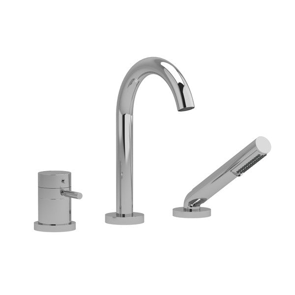 RIOBEL RU19 2-Way 3-Piece Type T (Thermostatic) Coaxial Deck-Mount Tub Filler With Handshower