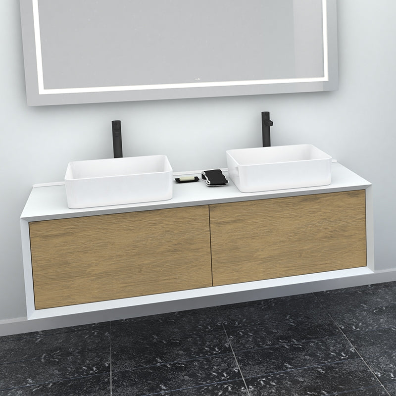 RUBI RTO1400VAM Marea Vanity Mbl Sides And Oak Fronts