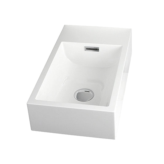 RUBI RTO460 Countertop Basin With Overflow Blanc