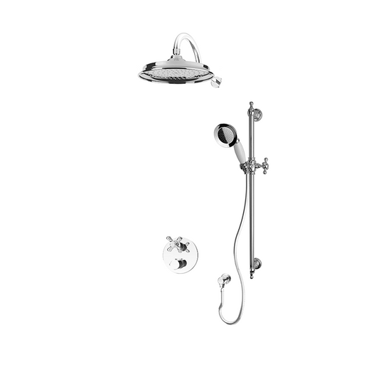 RUBI RJA811 Jade 1/2'' Thermostatic Shower Set 2 Way Div. Xvtr69R