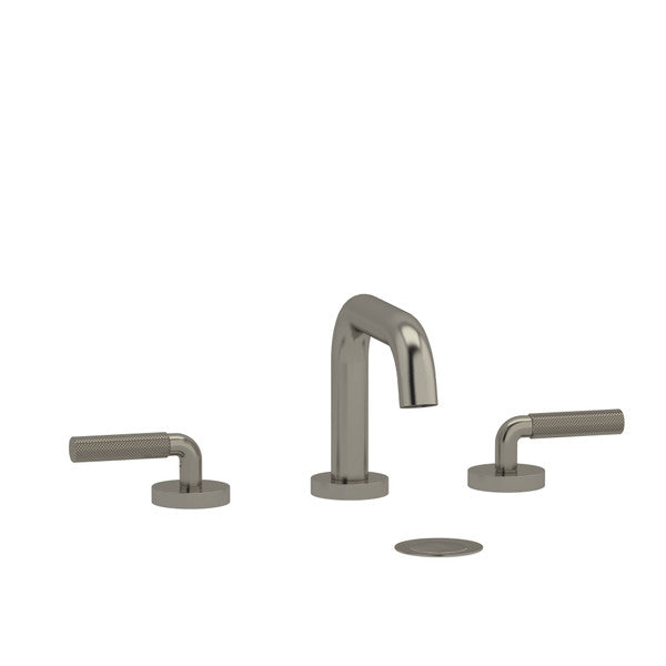 RIOBEL RUSQ08LKN Riu Widespread Bathroom Faucet with U-Spout with Knurled Lever Handle