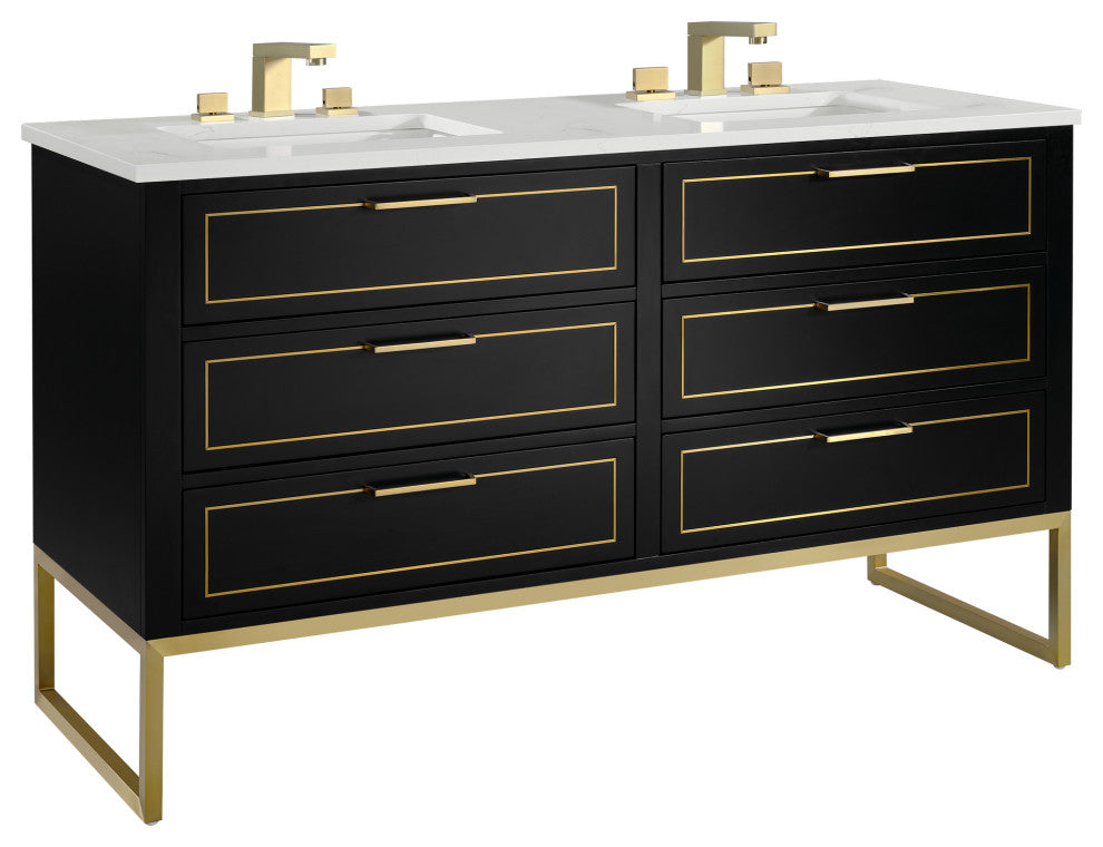 BEMMA V-MK60DFM Markham 60" Bathroom Vanity