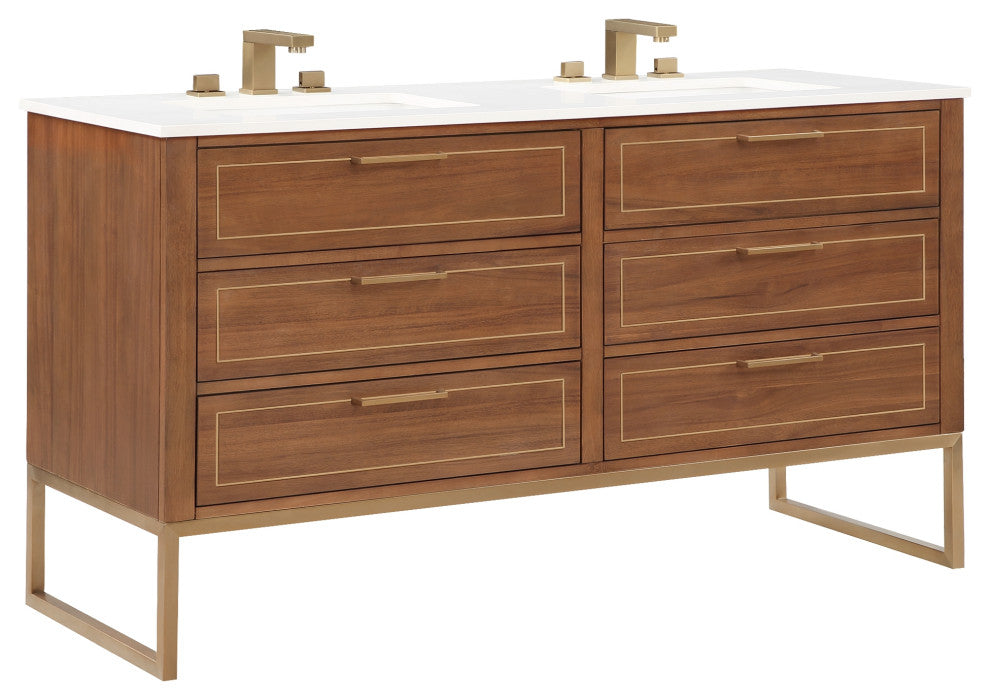 BEMMA V-MK60DFM Markham 60" Bathroom Vanity