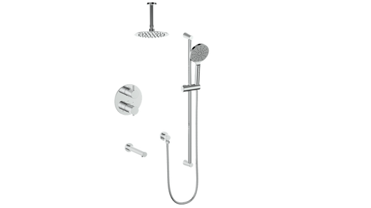 VOGT SET.WL.320.316 Worgl 3-Way TH Shower Kit with 6" Ceiling Arm