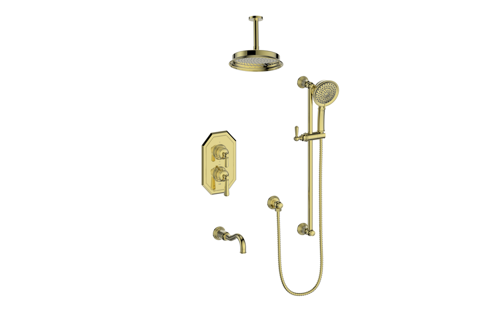 VOGT SET.C12.320.316 Carinthia 3-Way TH Shower Kit with 6" Ceiling Arm