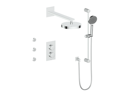 VOGT SET.M1.320.810 Mond 3-Way TH Shower Kit with Body Jets