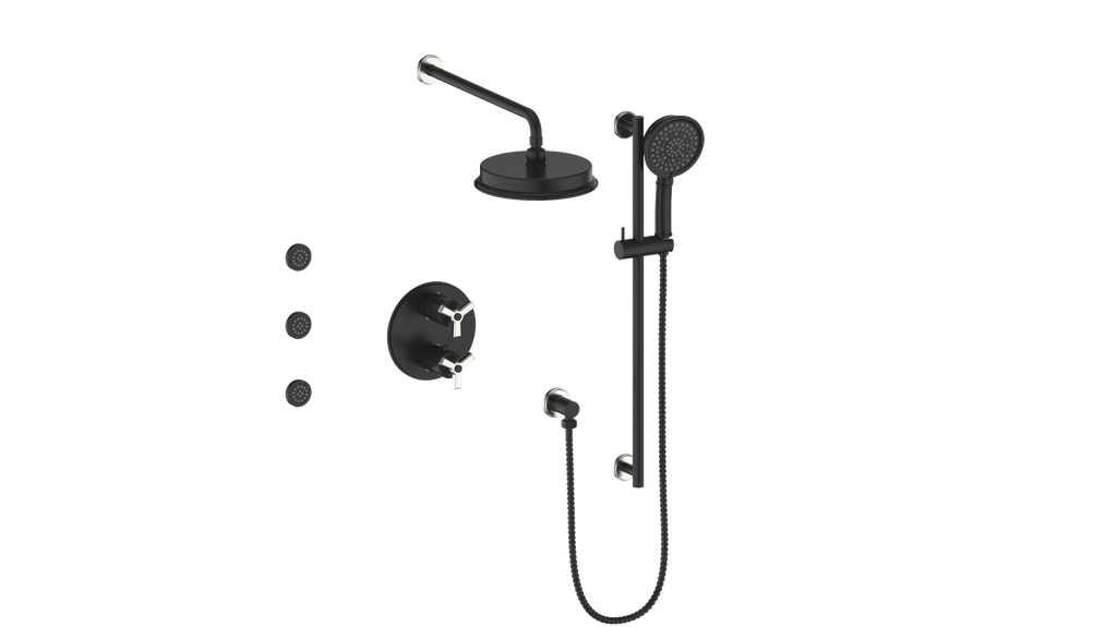 VOGT SET.Z1.320.810 Zehn 3-Way TH Shower Kit with Body Jets