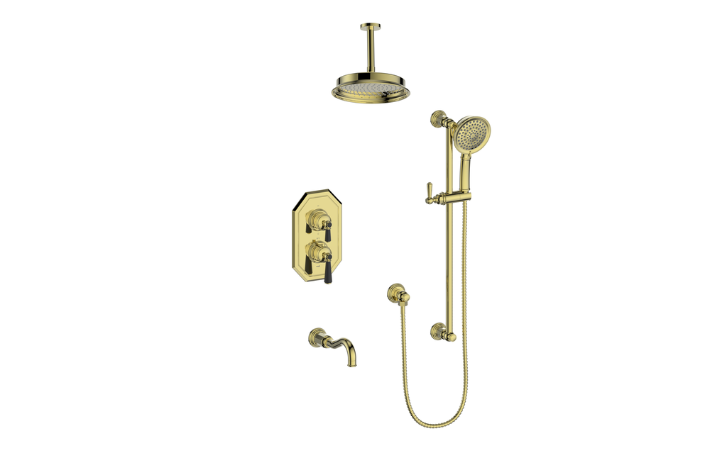 VOGT SET.C12.320.316 Carinthia 3-Way TH Shower Kit with 6" Ceiling Arm