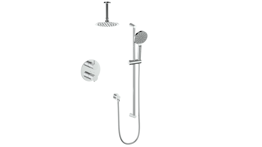 VOGT SET.WL.220.216 Worgl 2-Way TH Shower Kit with 6" Ceiling Arm