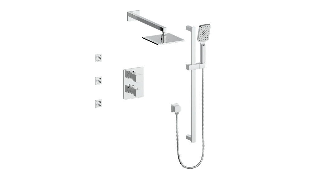 VOGT SET.NU.320.810 Niveau 3-Way TH Shower Kit with Body Jets