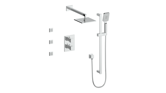 VOGT SET.NU.320.810 Niveau 3-Way TH Shower Kit with Body Jets