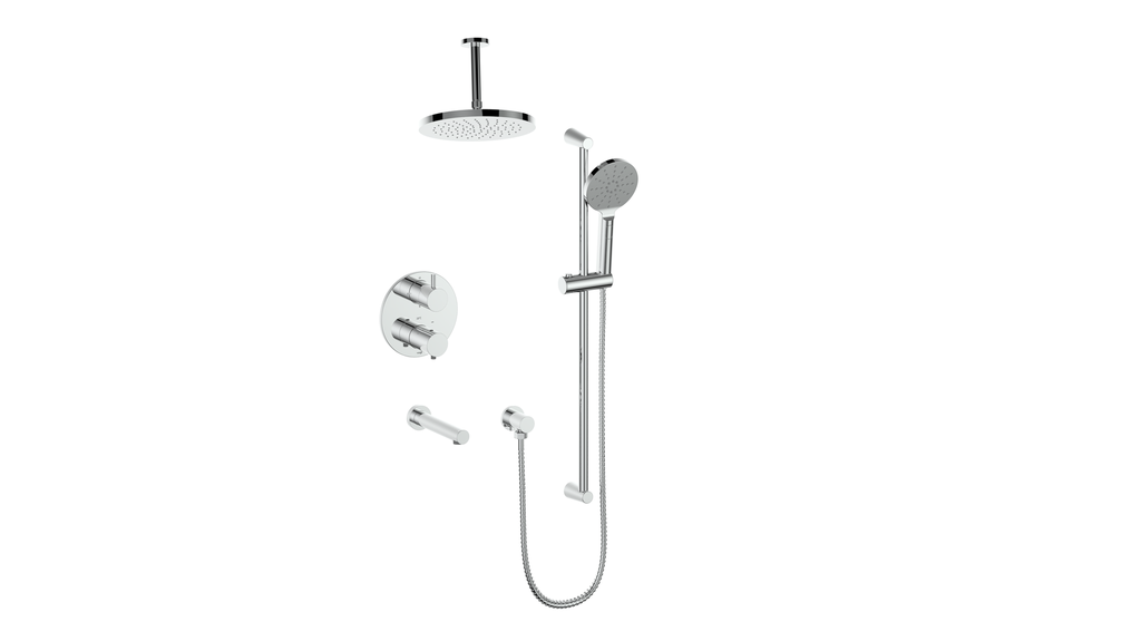 VOGT SET.OR.320.326 Worgl 3-Way TH Shower Kit with 6" Ceiling Arm