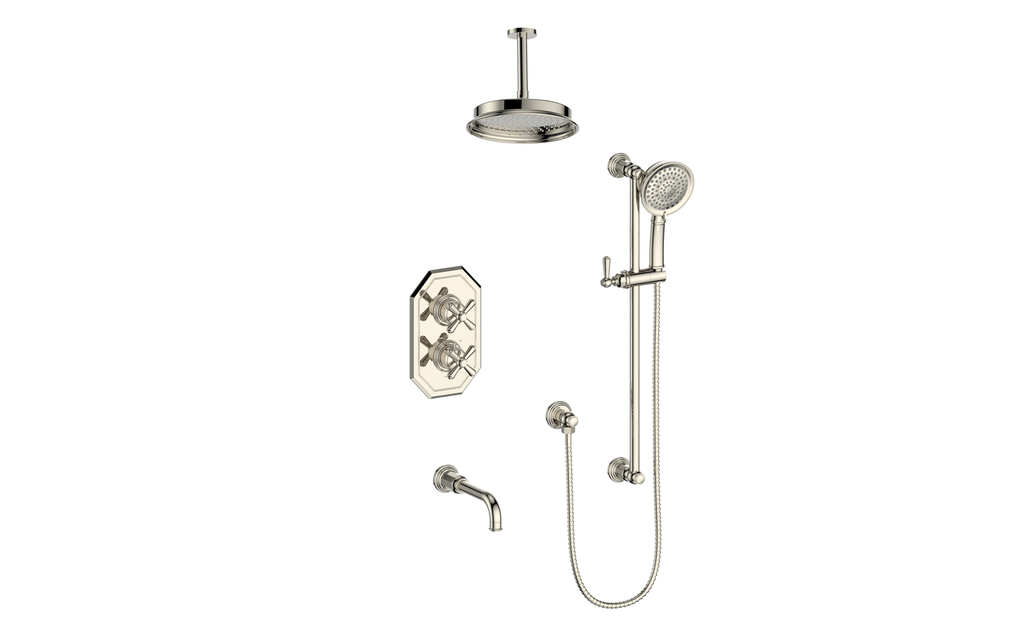 VOGT SET.C11.320.316 Carinthia 3-Way TH Shower Kit with 6" Ceiling Arm