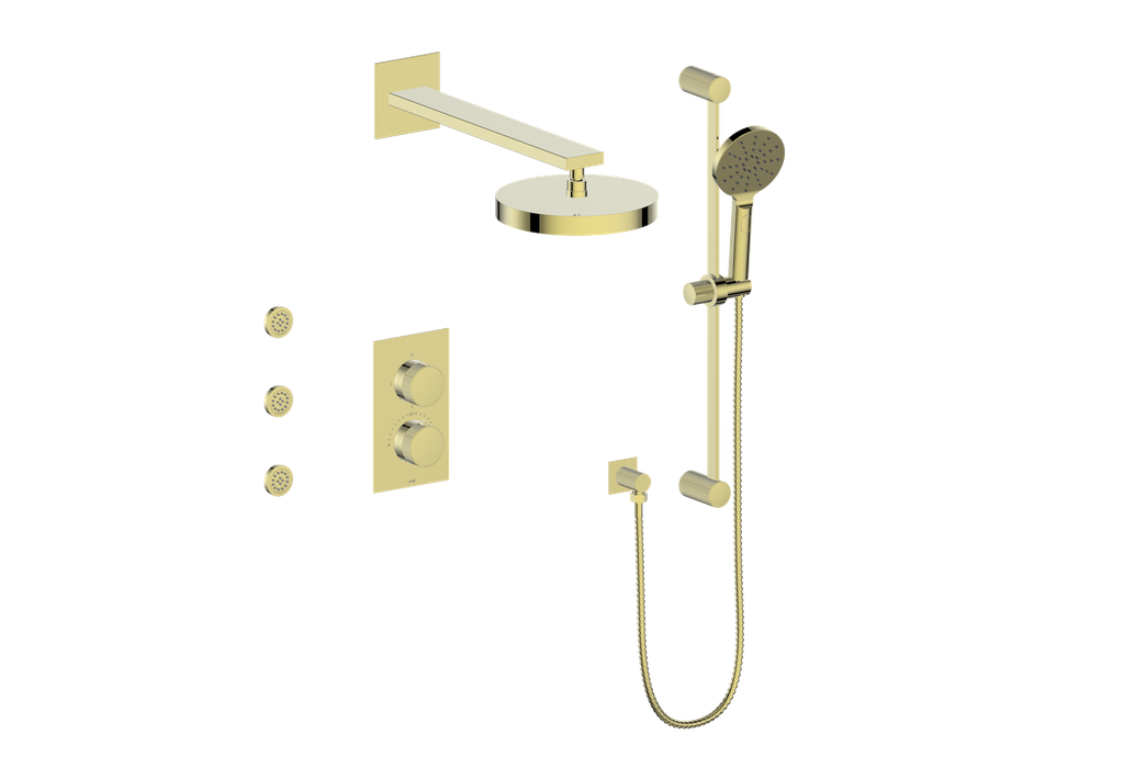 VOGT SET.M1.320.810 Mond 3-Way TH Shower Kit with Body Jets