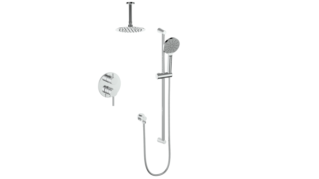 VOGT SET.WL.210.216 Worgl 2-Way PB Shower Kit with 6" Ceiling Arm