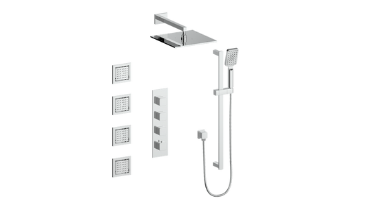 VOGT SET.NU.350.930 Niveau 3/4" High-Flow TH Shower Kit with Body Jets