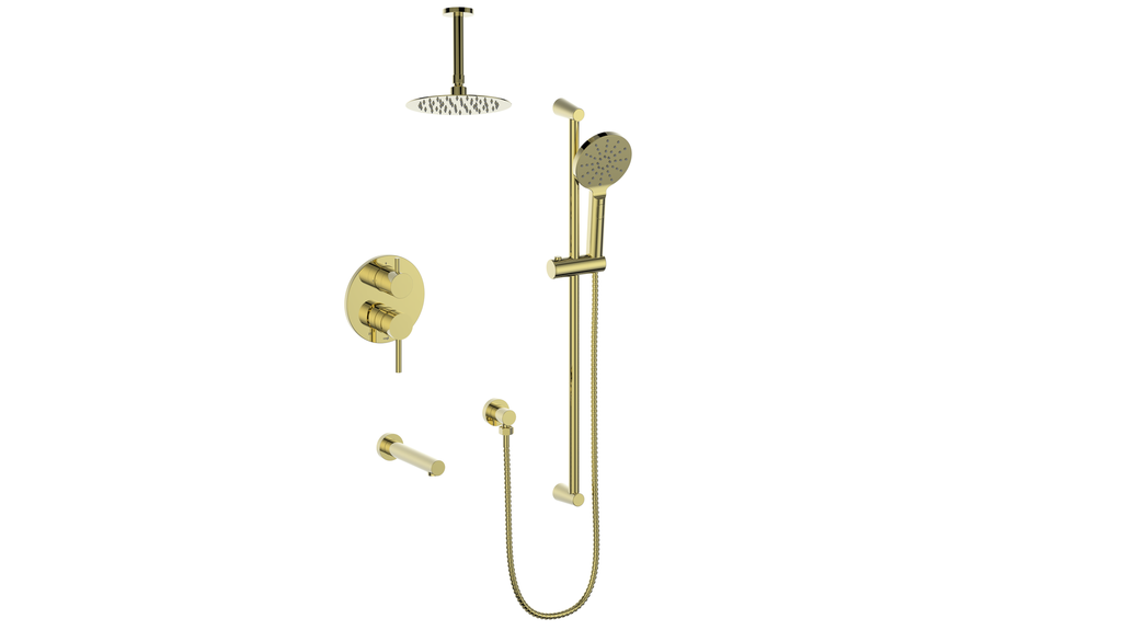 VOGT SET.WL.310.316 Worgl 3-Way PB Shower Kit with 6" Ceiling Arm