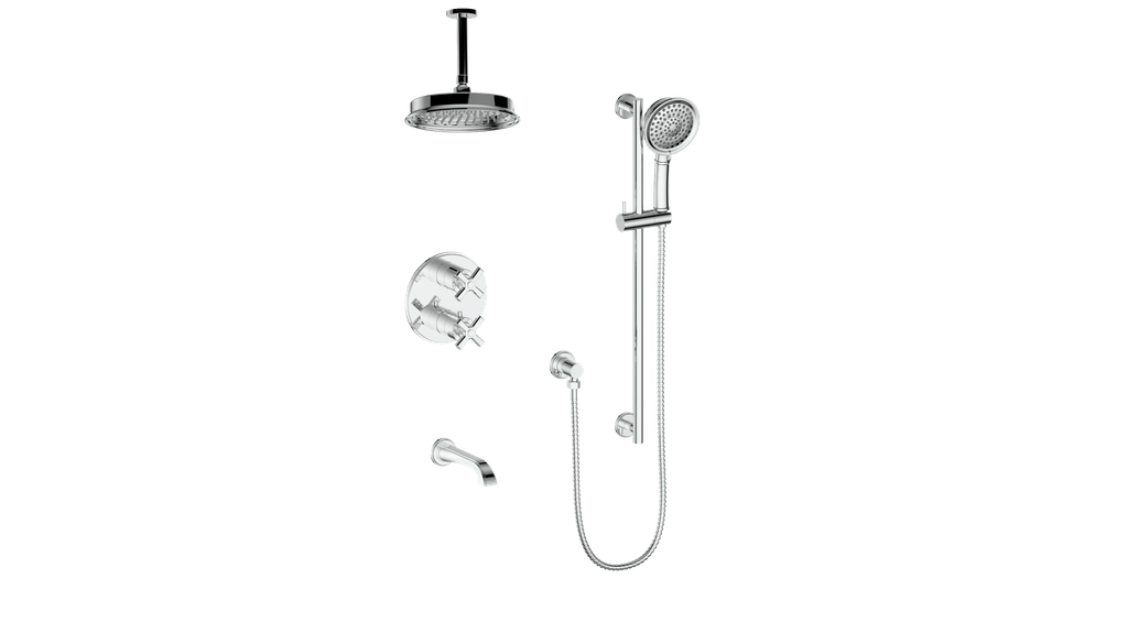 VOGT SET.Z1.320.316 Zehn 3-Way TH Shower Kit with 6" Ceiling Arm