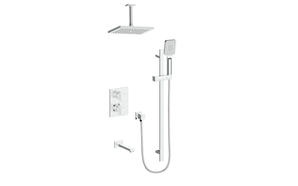 VOGT SET.AP.320.326 Kapfenberg 3-Way TH Shower Kit with 6" Ceiling Arm