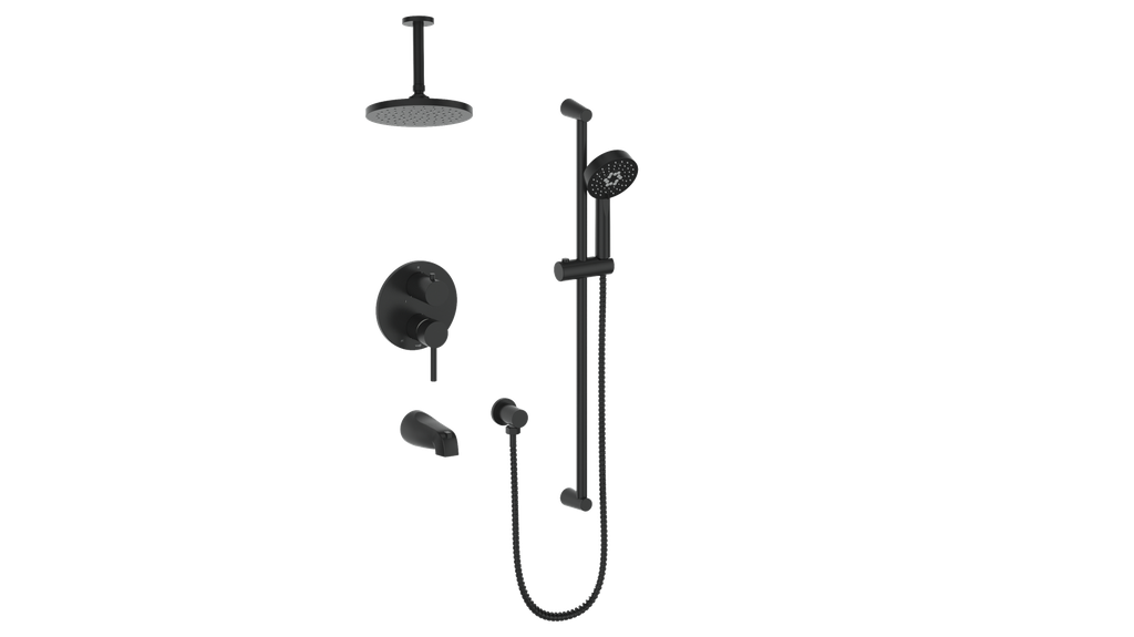 VOGT SET.OR.310.316 Worgl 3-Way PB Shower Kit with 6" Ceiling Arm