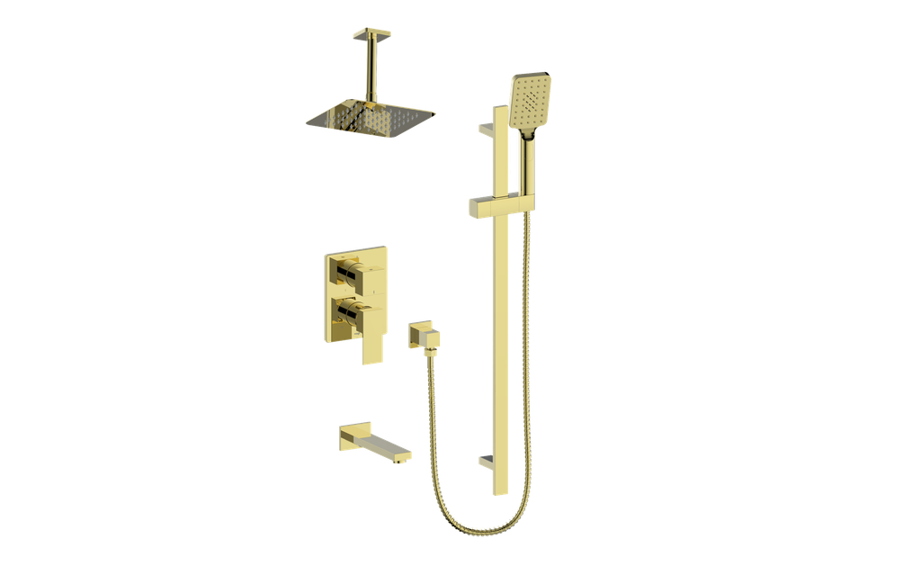 VOGT SET.KG.310.316 Kapfenberg 3-Way PB Shower Kit with 6" Ceiling Arm