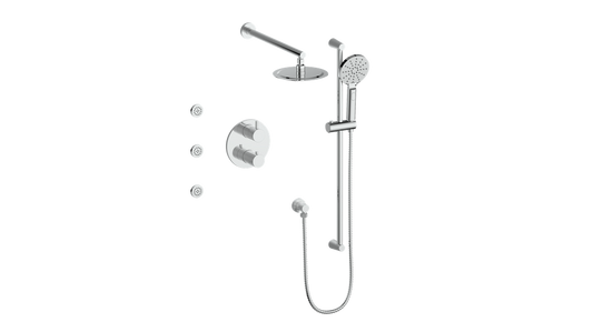 VOGT SET.WL.320.810 Worgl 3-Way TH Shower Kit with Body Jets