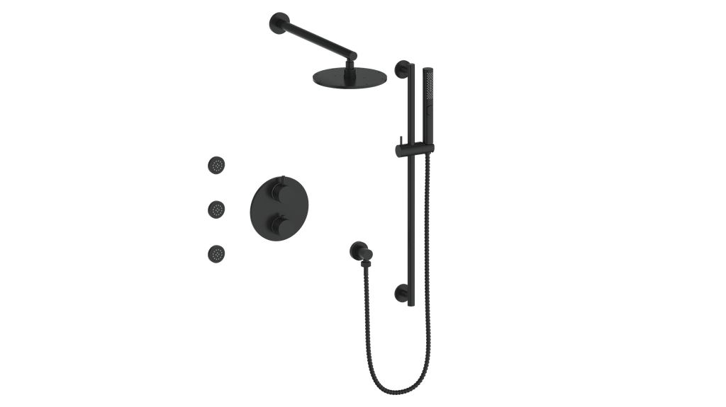 VOGT SET.DA.320.810 Drava 3-Way TH Shower Kit with Body Jets