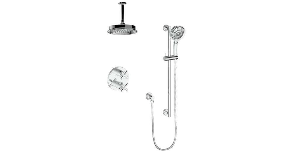 VOGT SET.Z1.220.216 Zehn 2-Way Shower Kit with 6" Ceiling Arm