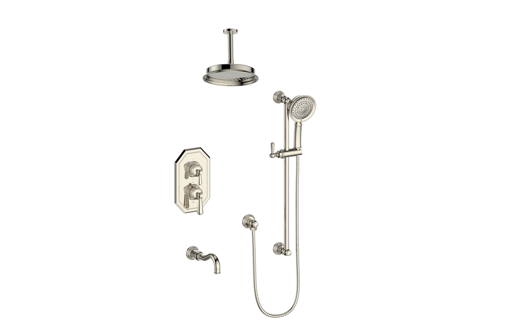 VOGT SET.C12.320.316 Carinthia 3-Way TH Shower Kit with 6" Ceiling Arm